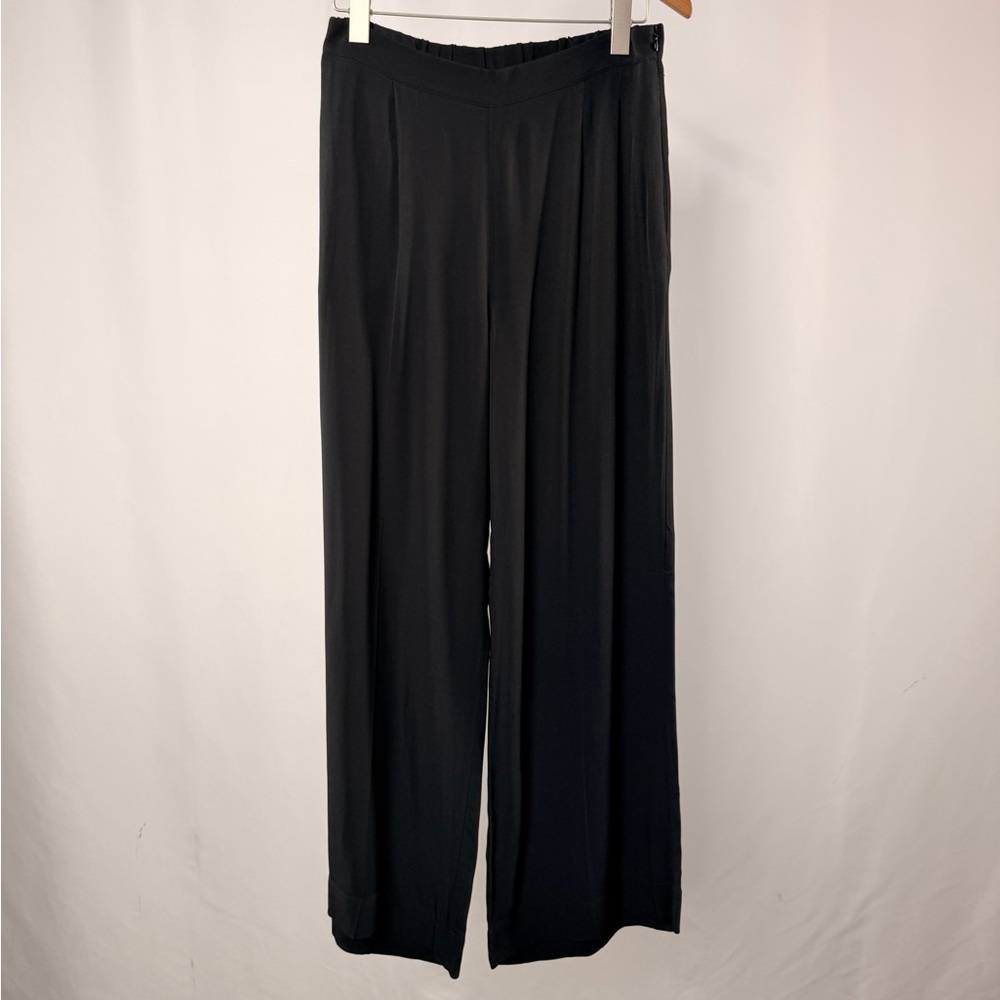 Soft Surroundings Pull On Wide Leg Pants in Black Size 6